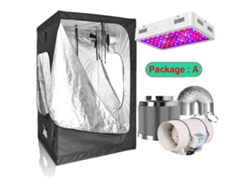 Kit de tienda de cultivo, luz LED de espectro completo, materiales duraderos, paquete AB, 60 x 60 x 140 cm