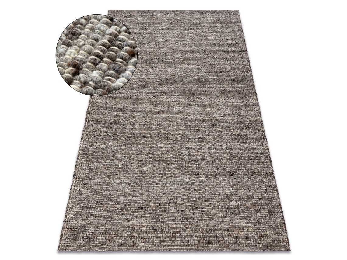 Alfombra NEPAL 2100 stone, gris - lana, de doble cara