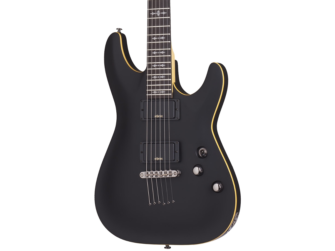 Schecter demon-6 aged black satin