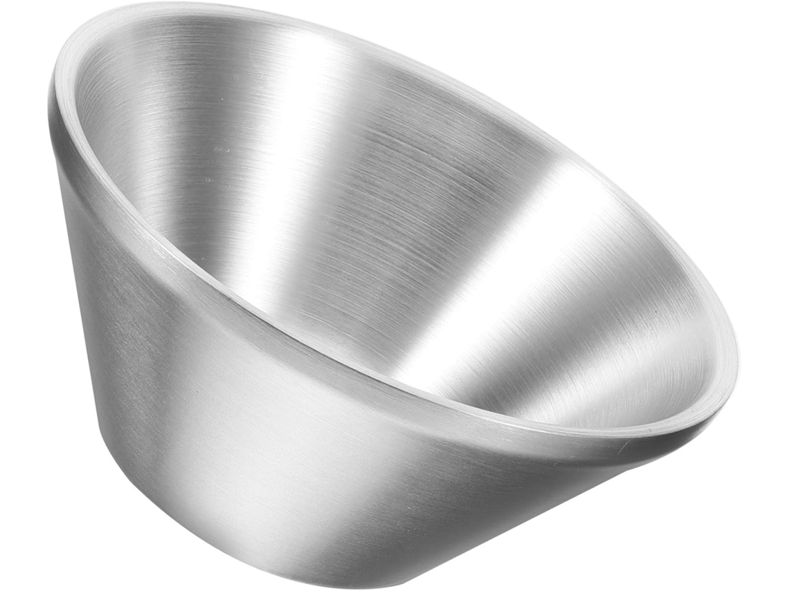 Tazón de afeitar de acero inoxidable, 12 x 5,7 cm, tazón para espumar la leche para hombres.