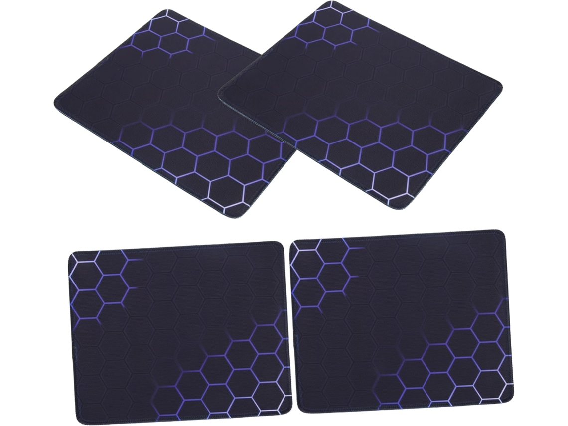 Juego de 4 alfombrillas antideslizantes para ratón, tapete de escritorio estampado, para uso en oficina.