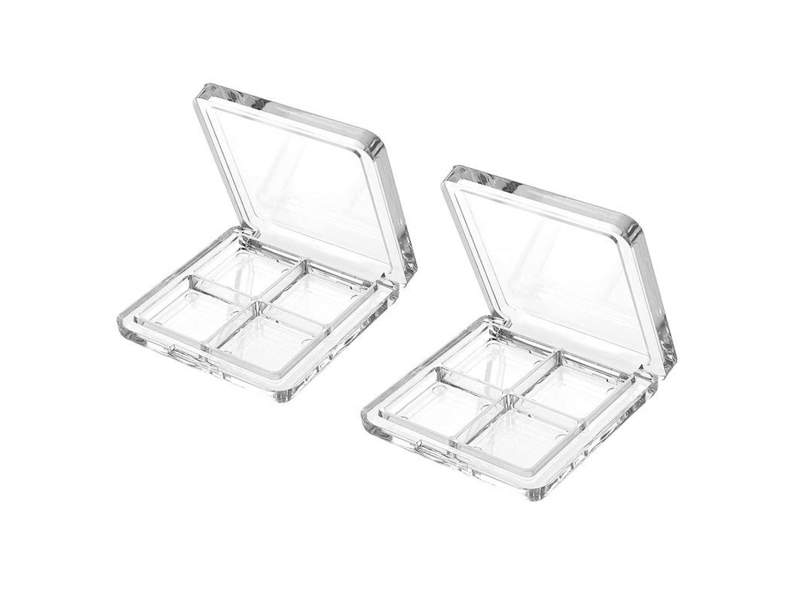 Paquete De 2 Paletas Vacías Para Labiales Diy, Ideales Para Sombras De Ojos, Rubor En Polvo E Iluminador.