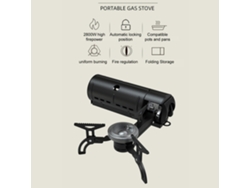 Hornilla Portátil Plegable De Gas Butano De 2800 W Con Bolsa Para Camping, Picnics Y Senderismo.
