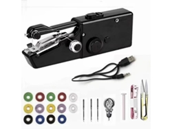 Máquina de coser portátil, herramientas de costura a mano con aguja e hilo, adecuada para viajes, hogar y principiantes, color negro Cuich