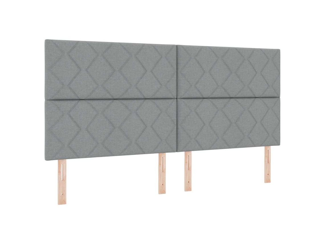 Maison Exclusive - Cabecero Gris Claro 200 Cm Tela
