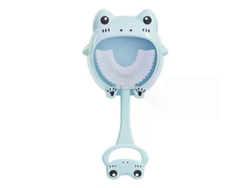 Cepillo de dientes infantil con forma de rana de dibujos animados, con limpieza de 360 grados, fabricado en silicona suave. Ideal para niños de HI GOKOCO.