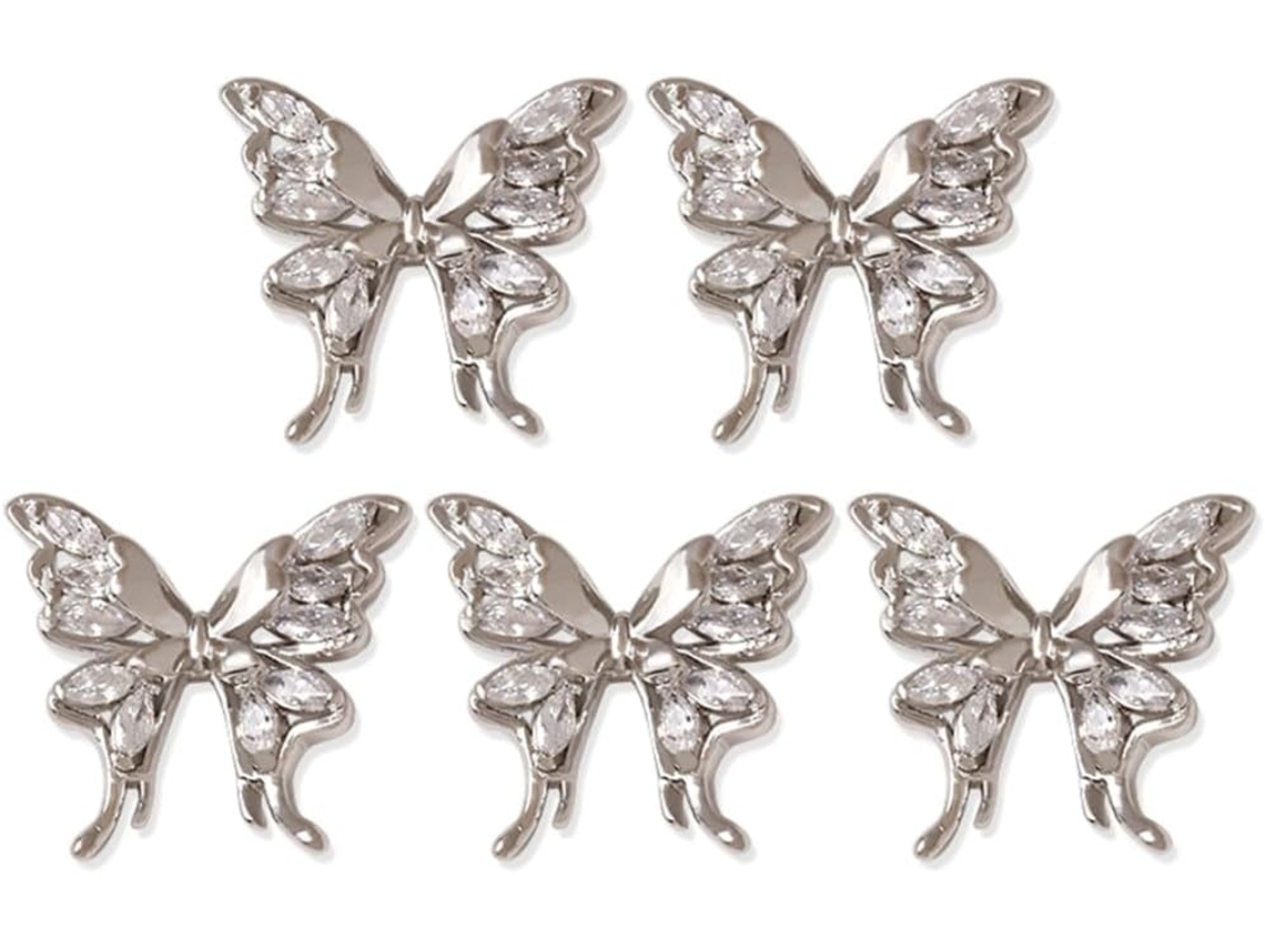Conjunto De 5 Dijes De Circonita 3d Para Decoración De Uñas, Joyería Y