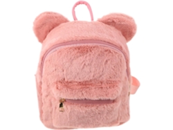 Mochila Rosa De Felpa Para Mujer Con Orejas Suaves, Cómoda Y Espaciosa, Ideal Para Ir De Compras.