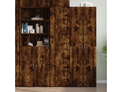Aparador | Mueble De Comedor | Buffet De Madera De Ingeniería Roble Ahumado 45x42,5x185 Cm Wsd16051