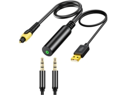 Convertidor De Audio De 3,5 Mm A Spdif, Adaptador Analógico A Digital, Cable Auxiliar