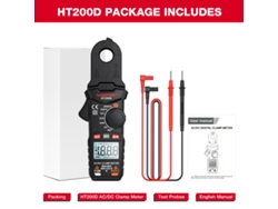 Pinza Amperimétrica Digital Habotest Ht200d True Rms 200a 600v Ncv Multimetro Capacitancia Resistencia