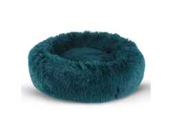 Cama para cachorro pequeno e gato, almofada macia, antiderrapante, lavável, diâmetro 40cm, ciano