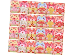 Envelopes Com Estampa De Cavalo De Desenho Animado Para O Ano Novo Chinês, Sacolas Festivas Hong Bao