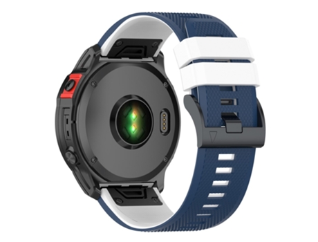 Correa de Silicona dos colores 26mm para Garmin Enduro/Tactix Delta/Tactix 7 Pro - azul/blanco