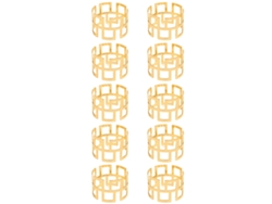 Conjunto de Servilletas de Mesa QTTVBTNA Servilleteros Decoración Mesas Dorado - 10pcs (23x10x5)