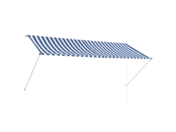 Maison Exclusive - Toldo Retráctil 300x150 Cm Azul Y Blanco