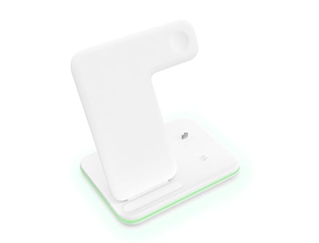 Estación de carga inalámbrica, compatible con iPhone 13/12/11 Pro/XS, AirPods 3/2/1/pro, blanco CHRONUS