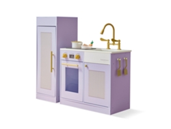 Cocina Chester de Teamson Kids (morada/refrigerador/12 accesorios)