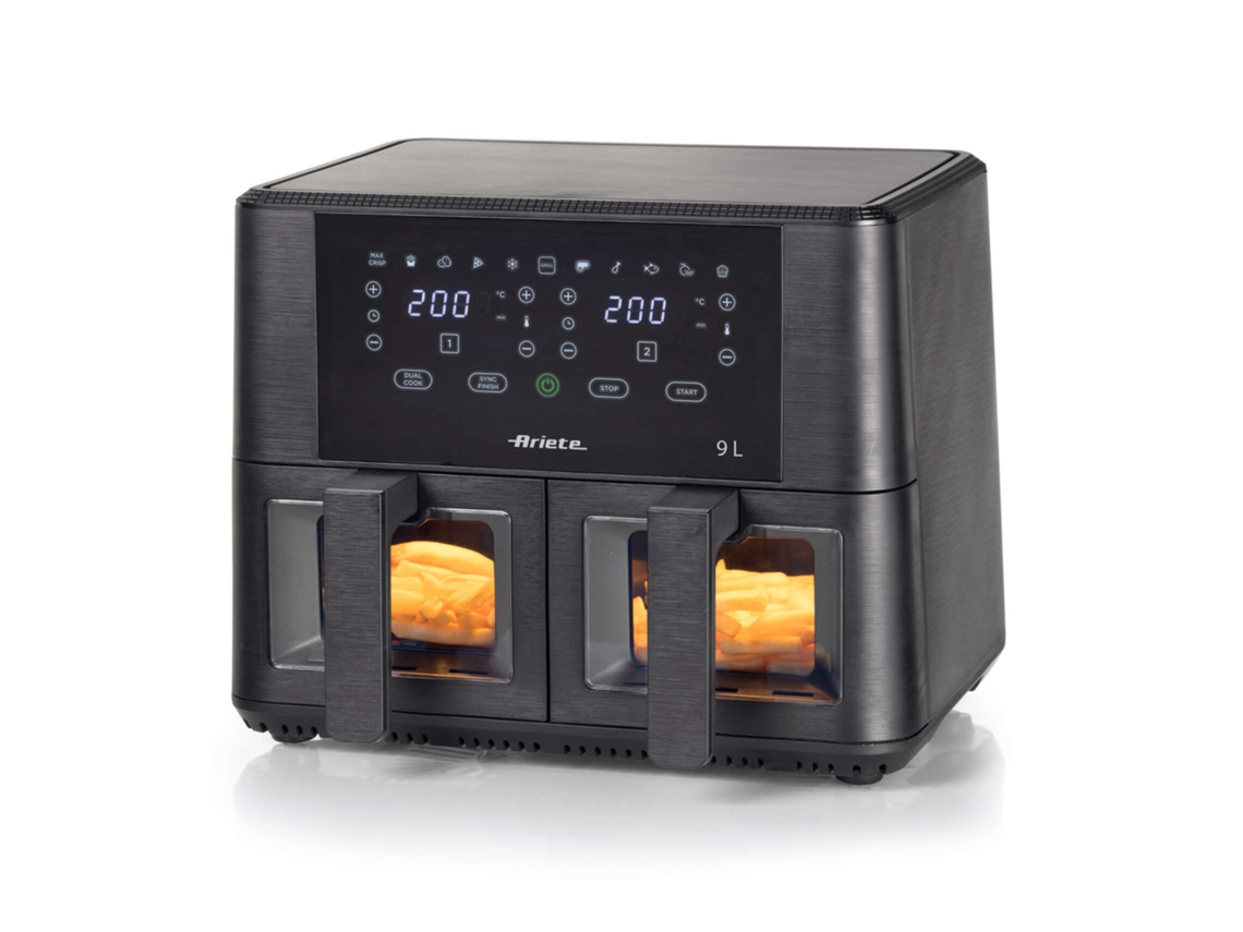 4631/00 Doble 9 L 2400 W Freidora de aire caliente Negro ARIETE