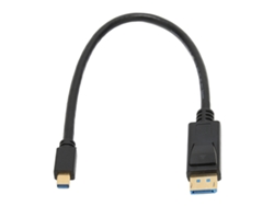 Cabo Mini Dp Para Displayport 8k 60hz 4k 144hz 32.4gbps Transmissão Bidirecional 30cm