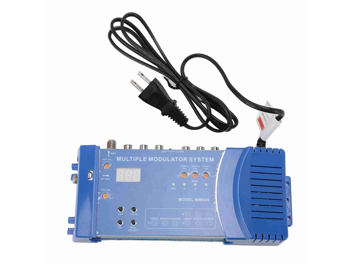 Convertidor Modulador Rf Con 3 Entradas De Antena, Compatible Con Pal Y Ntsc, Plug And Play Para Tv Doméstica, Enchufe Estadounidense, Ca 100-240v