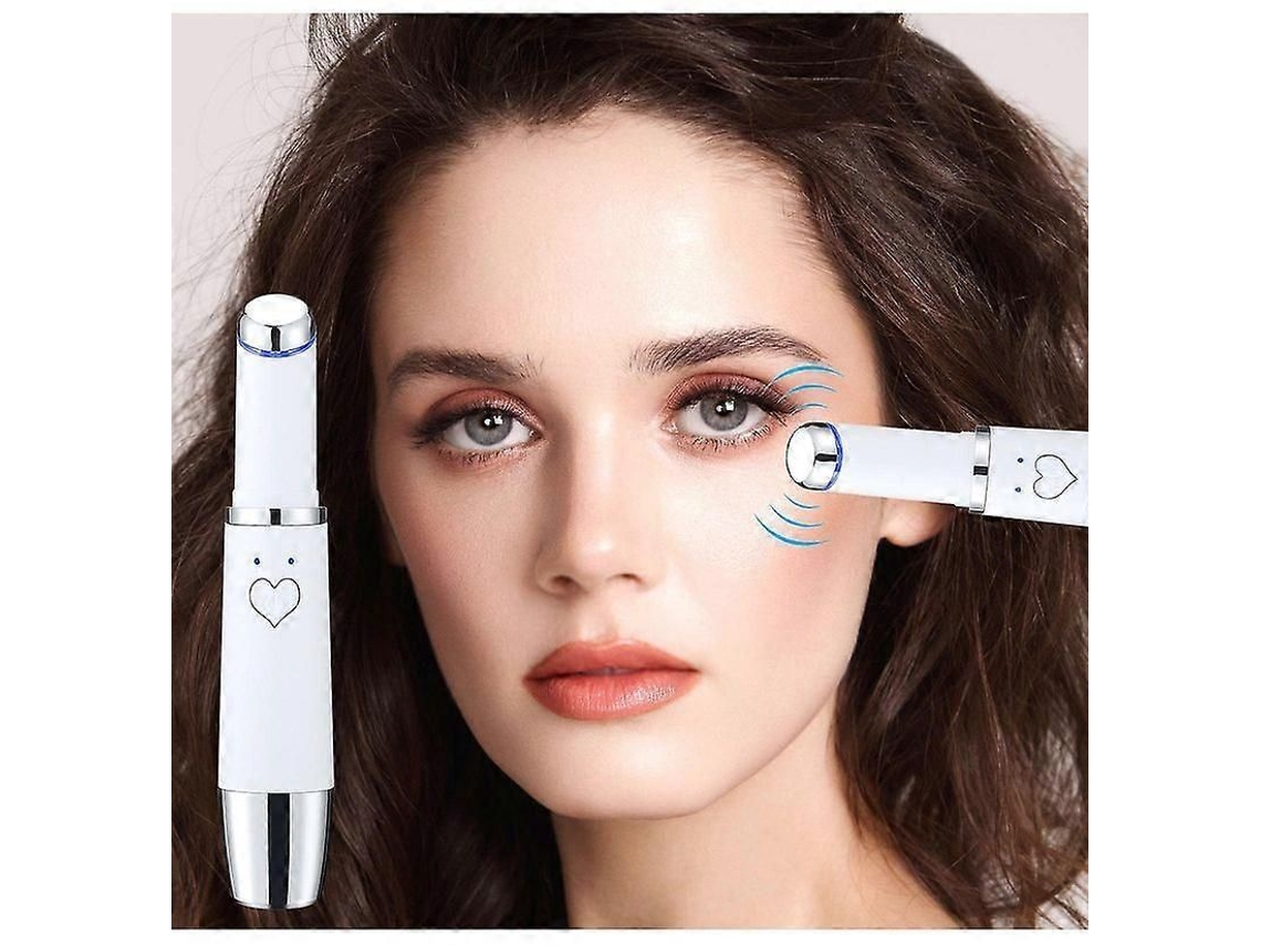 Dispositivo recargable de belleza para ojos con luz roja y azul para ojeras y bolsas debajo de los ojos, masajeador ocular con calor 2