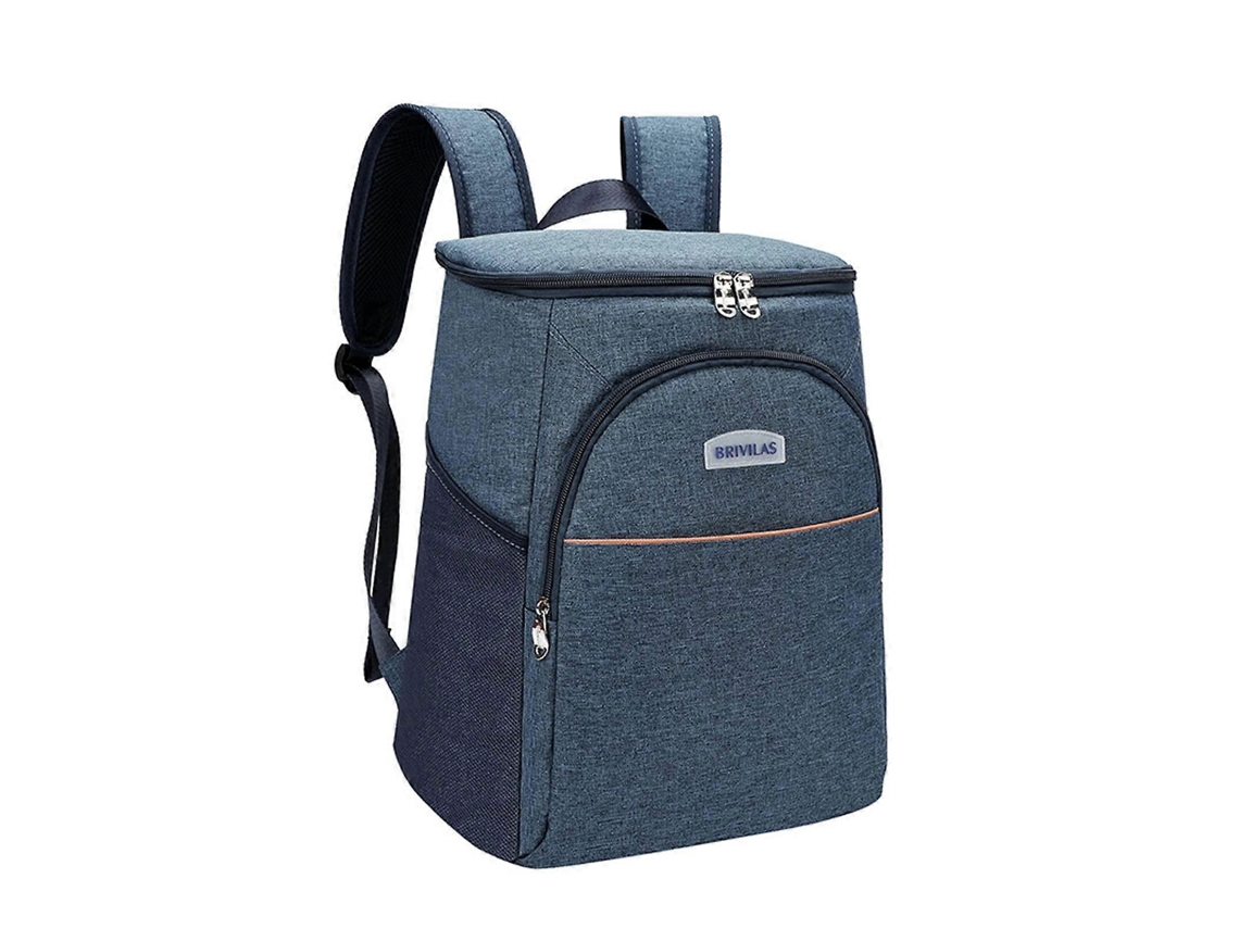 Mochila térmica grande con aislamiento térmico para picnics, viajes, playa y camping, azul, 20x26x36cm