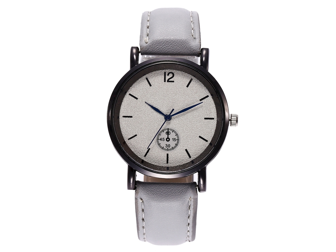 Reloj De Pulsera Zhoulianfa Quartz Con Correa Unisex De Piel Sintética Gris.