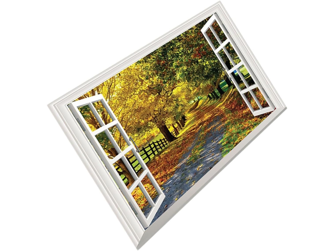 Adhesivo Decorativo 3d Para Ventana O Pared Con Diseño De Paisaje Exterior, 40x24 Pulgadas, Para Dormitorio.