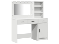Tocador con cajón, 2 piezas, madera tratada blanca, HARLANV1