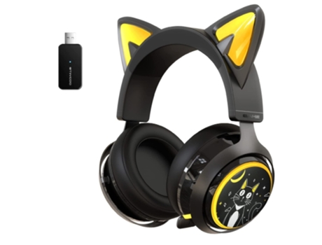 Auriculares Inalámbricos para Juegos 2.4G Sonido Estéreo con Micrófono Ajustable RGB y Control de Volumen Auriculares Over-Ear Pc/Mac/Ps4/Ps5 Negro...