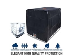 Funda protectora UV Rebe para depósito IBC de 1000 L, tejido Oxford 190T, negro/verde