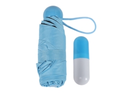 Paraguas portátil de cápsula, plegable, con 5 varillas, protector solar UV, resistente al viento y de doble uso para viajes diarios.
