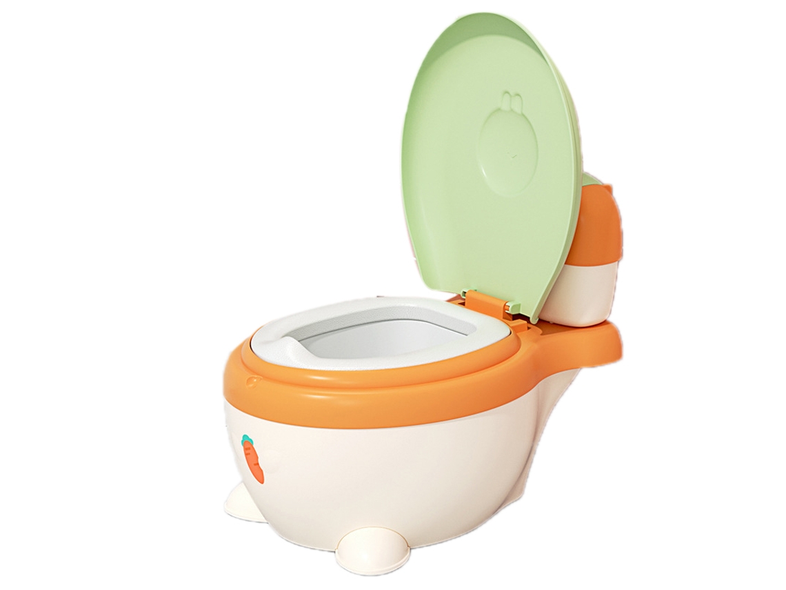 Vasinho De Treinamento Para Bebê Com Coxim Pu Macio Simulação Real Branco