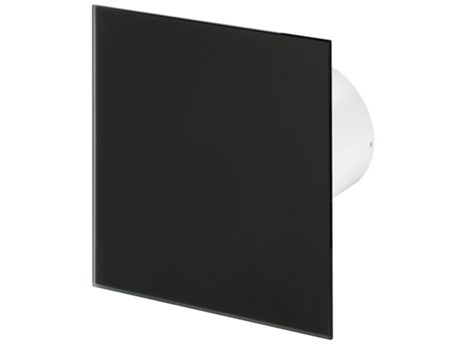 Ventilador extractor estándar de 125 mm Panel frontal de vidrio negro mate Ventilación de techo de pared TRAX AWENTA
