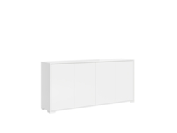 Aparador con 4 Puertas 172x40x83 cm Lumina Blanco Brillo