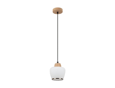 Lámpara colgante de Rondas 1xe14 Max.40W Oak Oak/Negro PVC/Pátina blanca