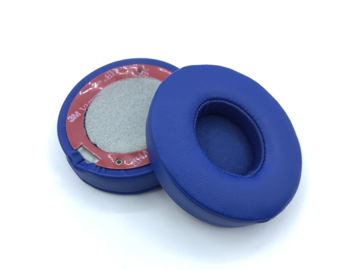 Almohadillas para auriculares inalámbricos Beats Solo2, espuma suave, piel de proteína, azul.