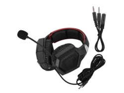 Auriculares Gaming Cableados Para E-sports Competitivos Con Micrófono, Estéreo Usb De 3.5mm, Graves, Color Negro Y Rojo