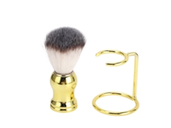 Pincel De Afeitar Con Soporte - Herramienta Ideal De Grooming Para Hombres Con Diseño Ergonómico Y Cerdas Sintéticas Finas