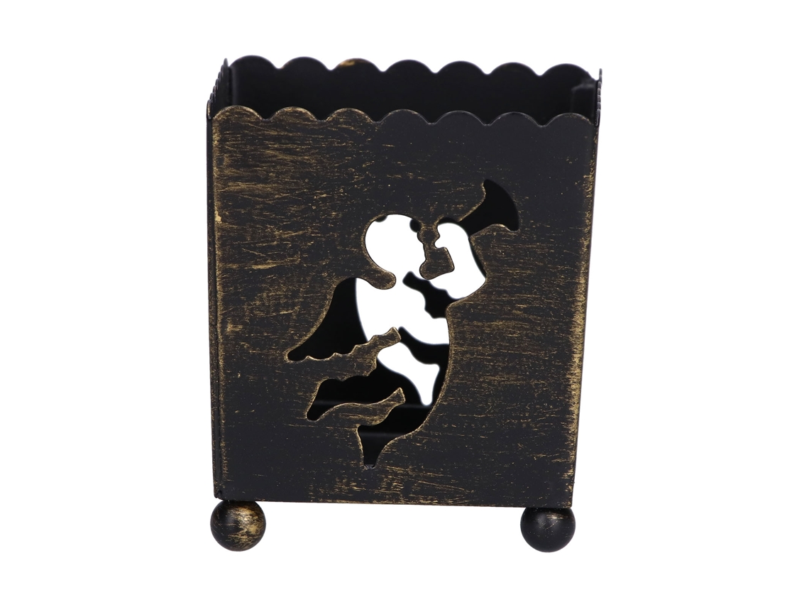 2 Portavelas De Hierro Negro De Primera Calidad, Diseño Sencillo Y Único, Estables Para Mesa Y Decoración Navideña.