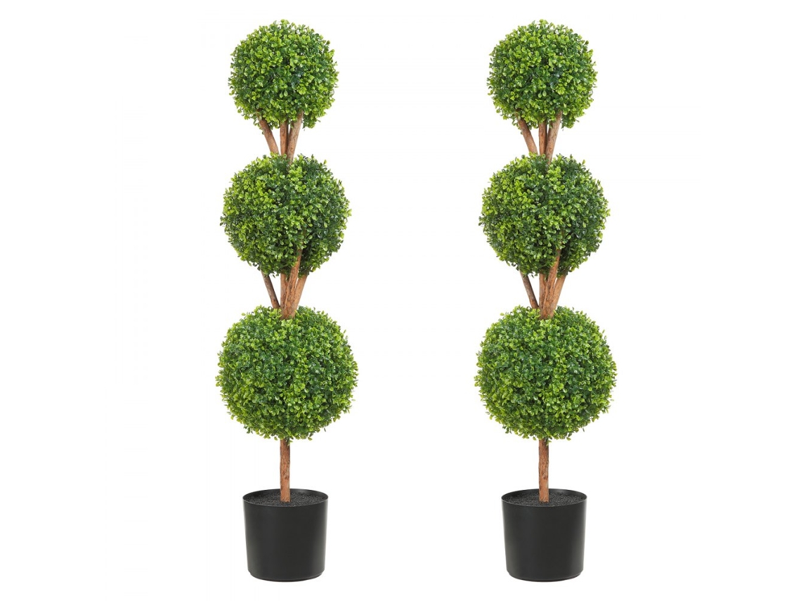 Conjunto de Topiarios Artificiales de 122cm con LED para Jardín y Entrada Tekmaquinas