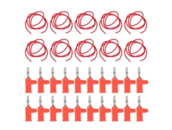 Kit De Cables De Prueba Con Conector Banana De 4 Mm Y 1 Mm² (10 Juegos) Para Multímetro De Prueba Eléctrica (rojo)