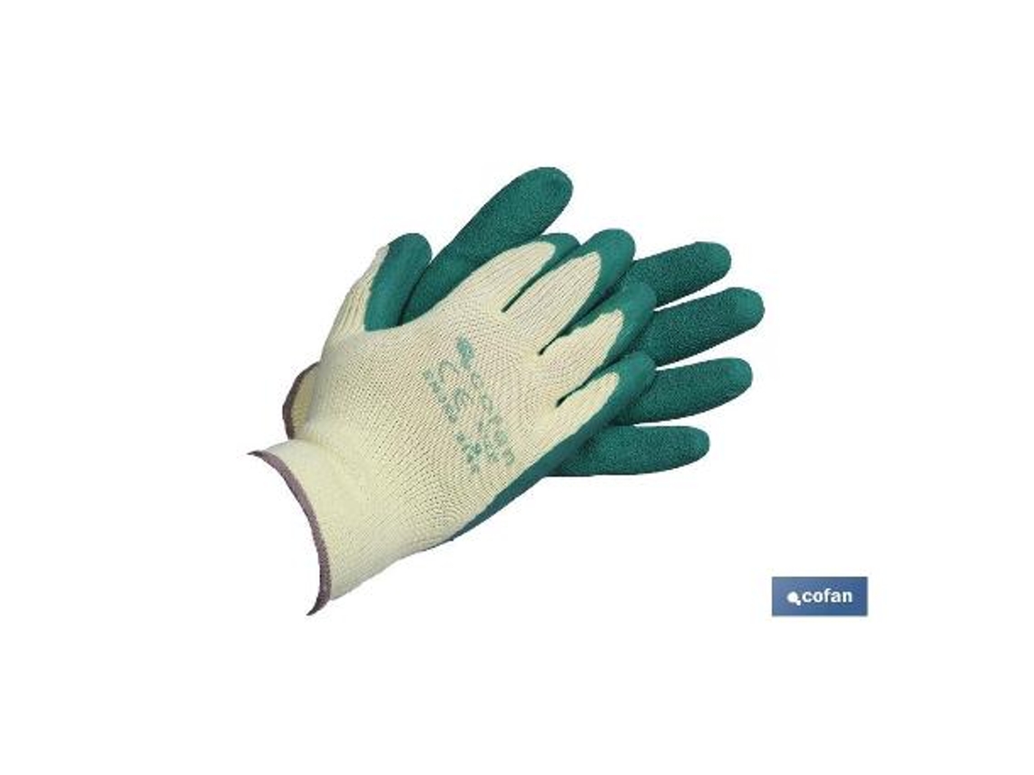 Guante latex rugoso verde talla 8   caja 12 unid.