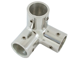 Aço Inoxidável 3 Vias 90 Conector Prateado 22 Mmoem Marine