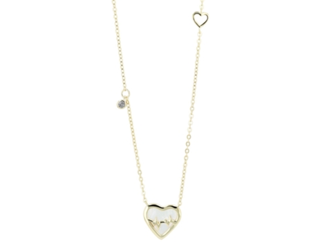 Collar Corazón en Plata de Ley 925 con Zirconia Bañado en Rodio