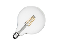Bombilla LED de filamento E27 8W 1055 Lm G125 sin parpadeo 2700K blanco cálido Ledkia