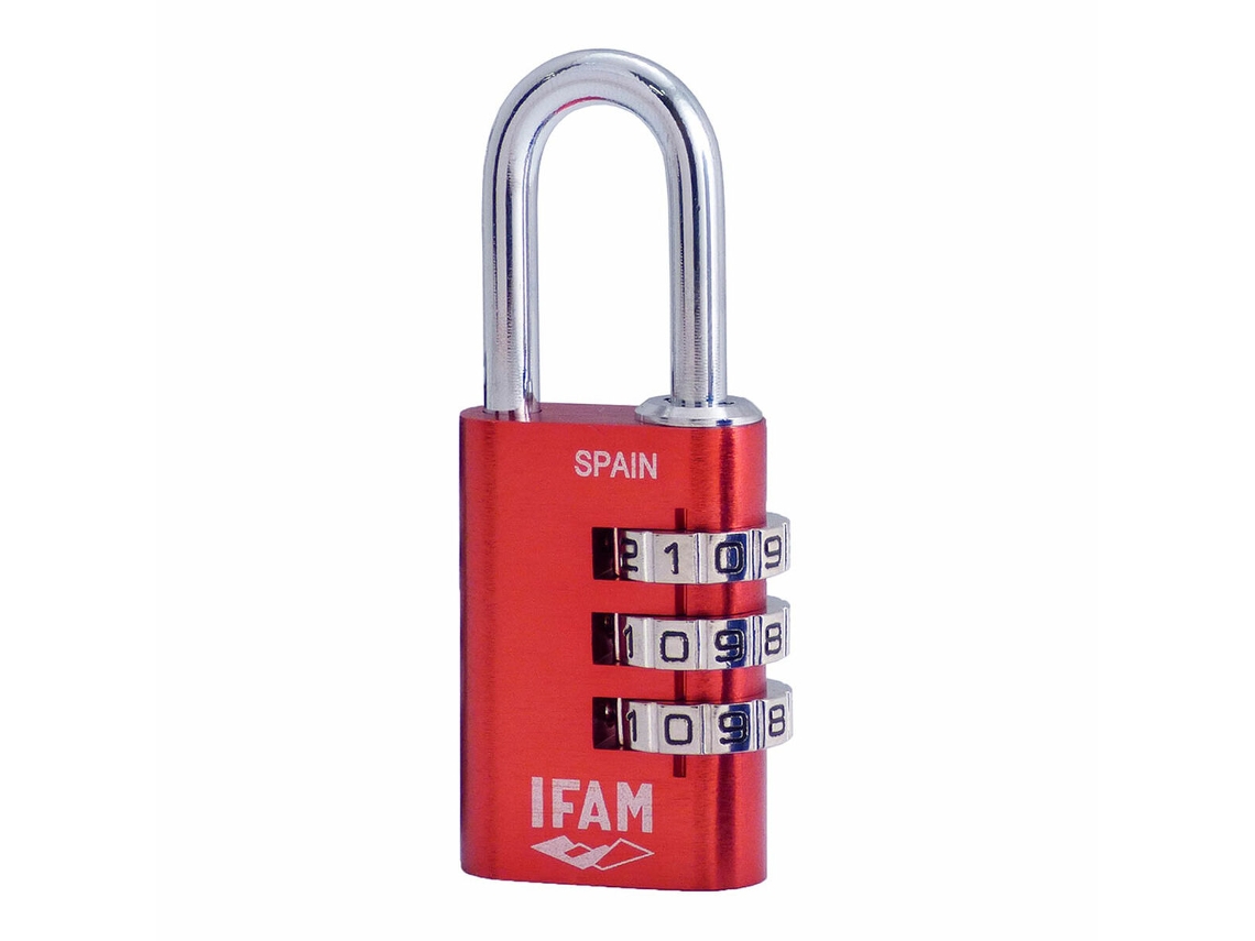 Candado con Codigo IFAM Combi30 Vermelho Alumínio Acero Cromado 3 Cm