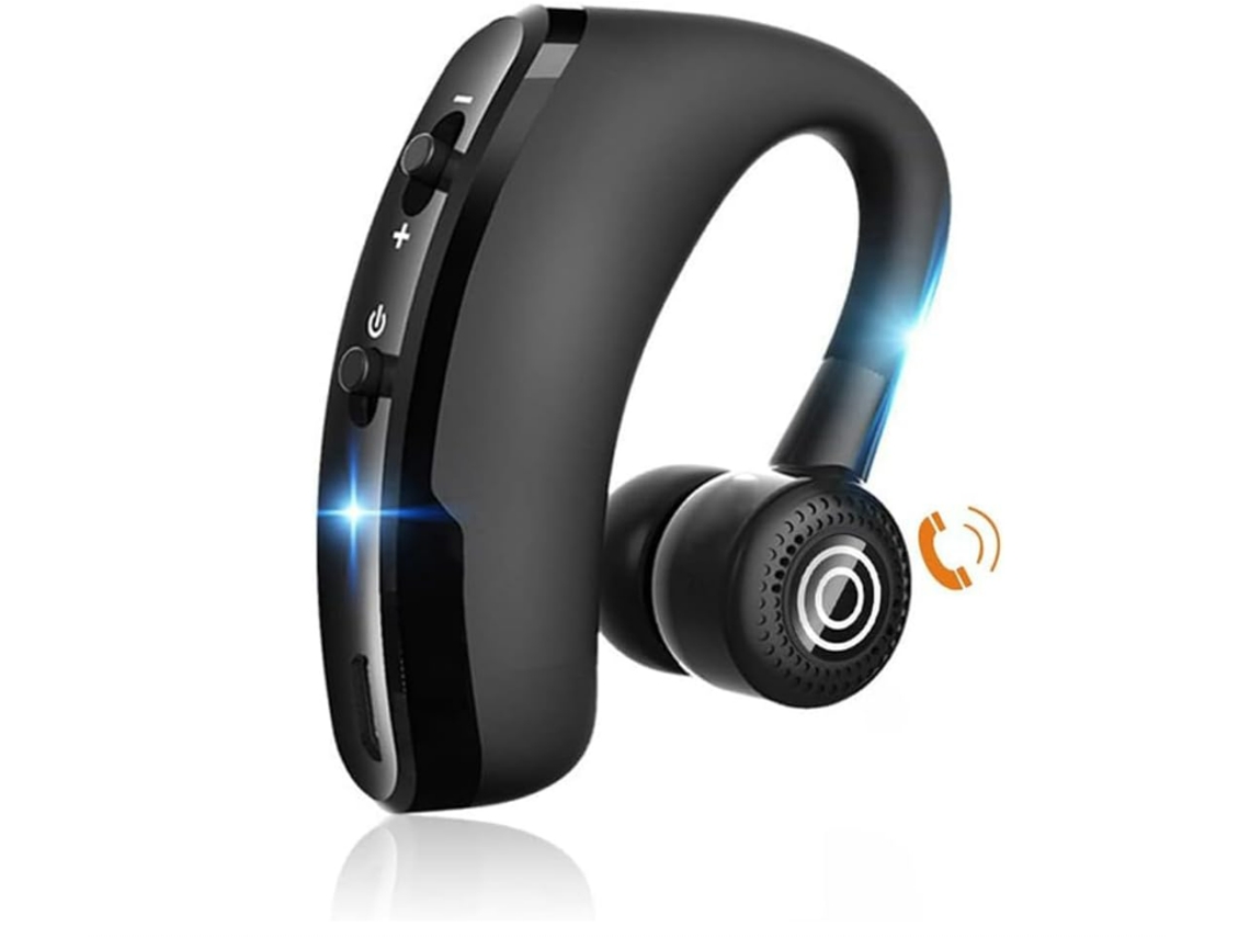 Auriculares inalámbricos con 25 horas de conversación, mono, con micrófono, HD CVC8.0, rotación de 270°, V9, negros