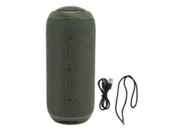 Alto-falante Sem Fio Bt 5.3 Portátil Outdoor 2x7w Resistente À Água Ipx4 Luz Led Com Mic Verde